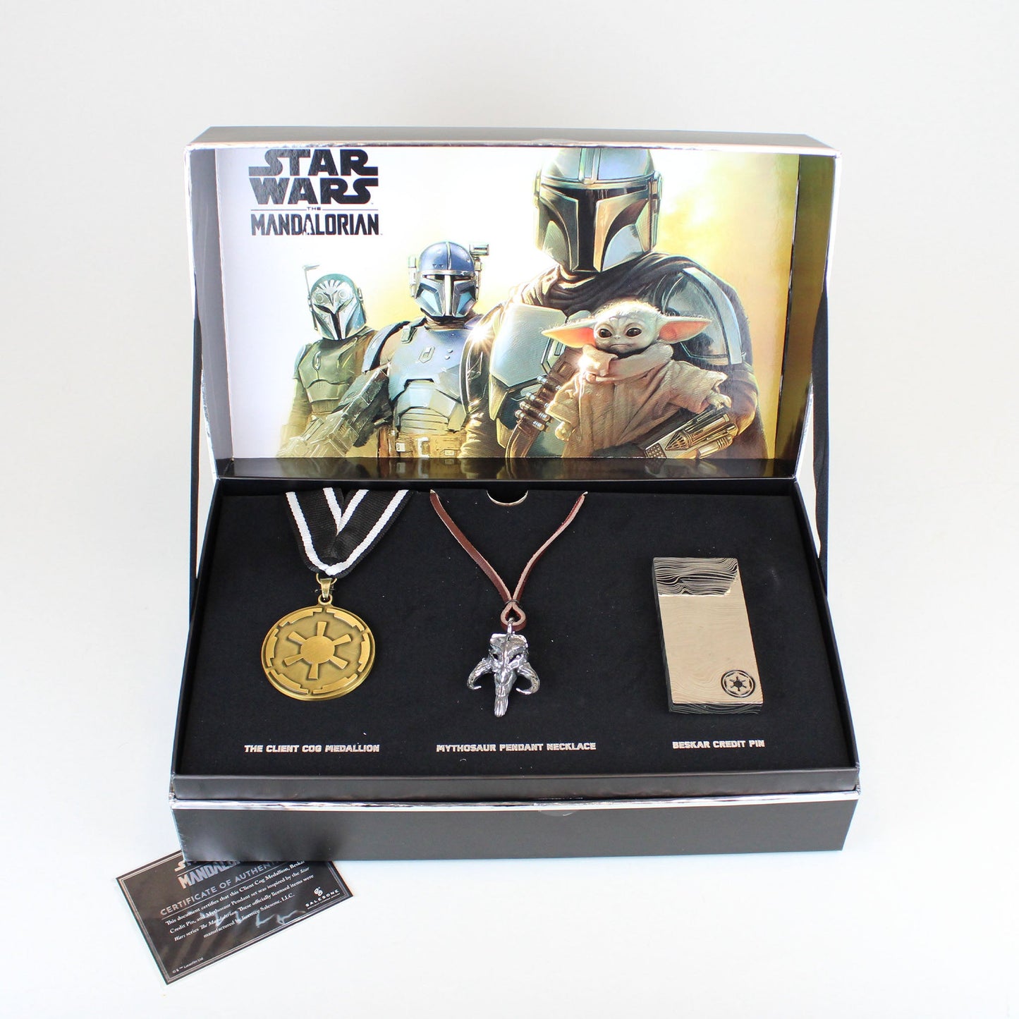 Star Wars: The Mandalorian Medallion, Necklace, and Pin Prop Replica Set
