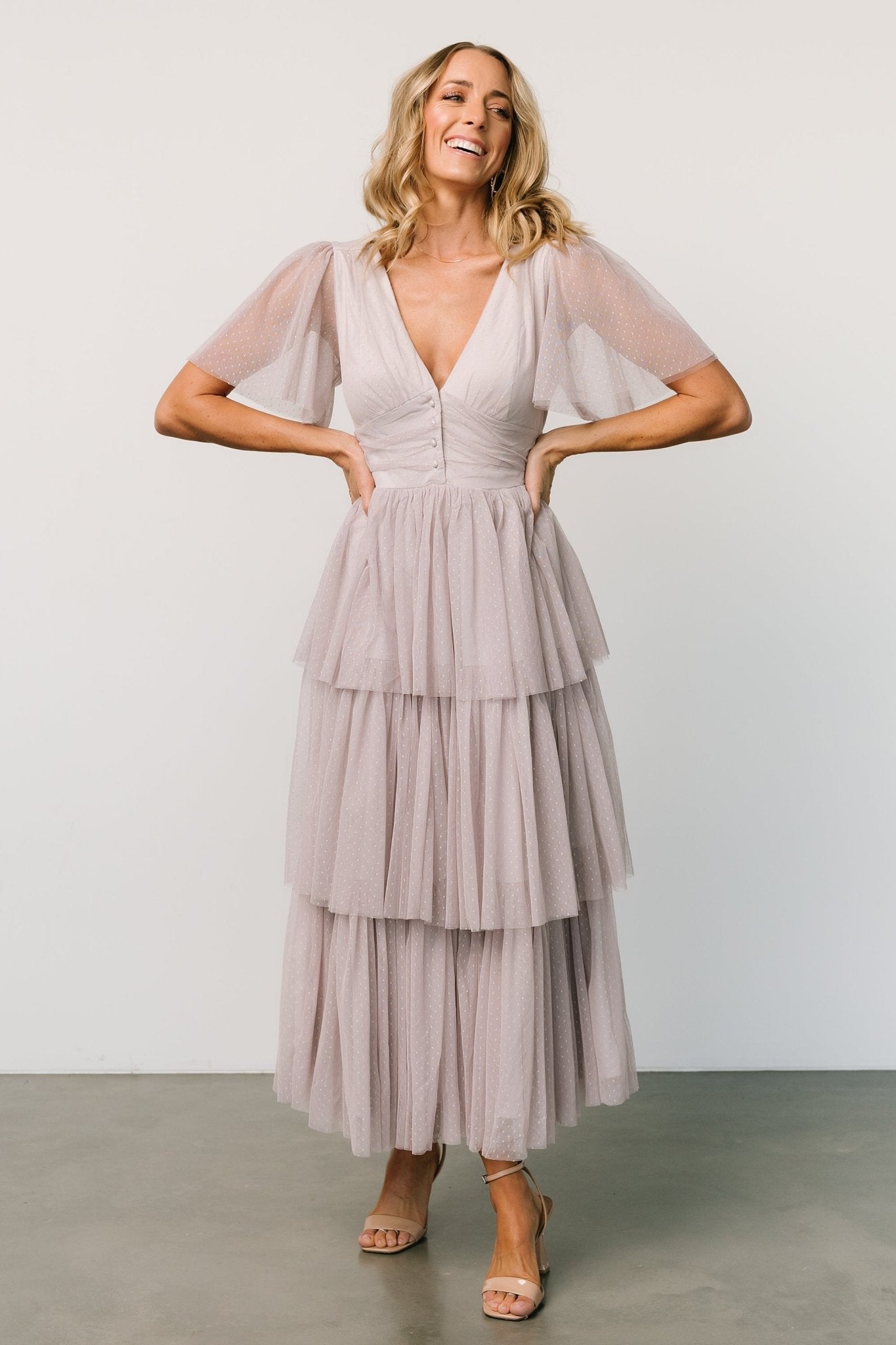 Starlet Tiered Maxi Dress | Vintage Gray - Baltic Born