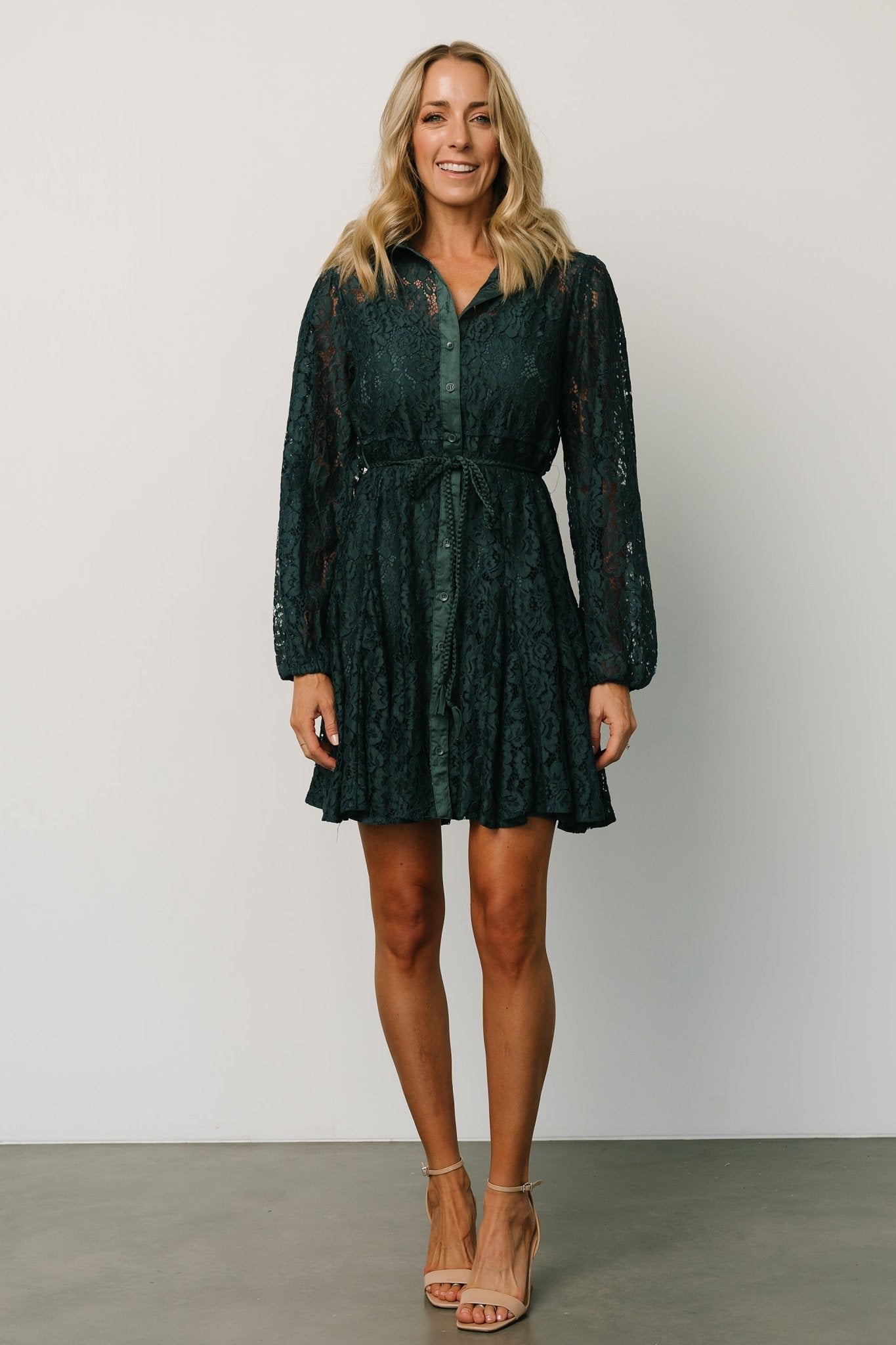 Stefan Lace Short Dress | Jade - Baltic Born