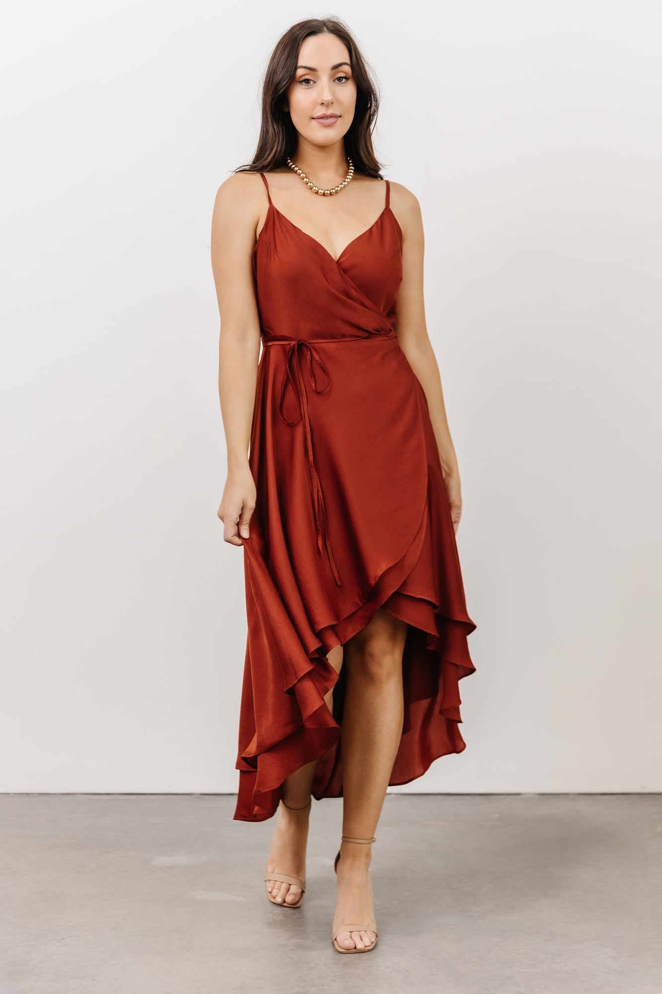 Steffi Tulip Wrap Dress | Rust - Baltic Born