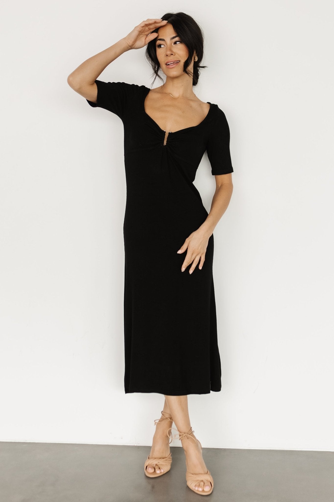 Suri Midi Dress | Black - Baltic Born