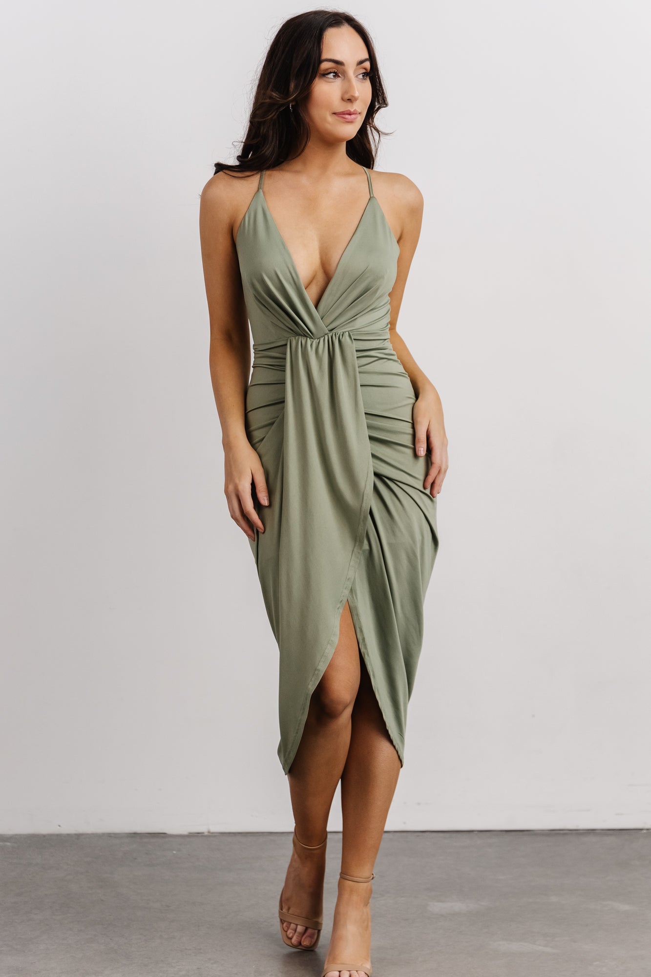 Tia Midi Dress | Dusty Sage - Baltic Born
