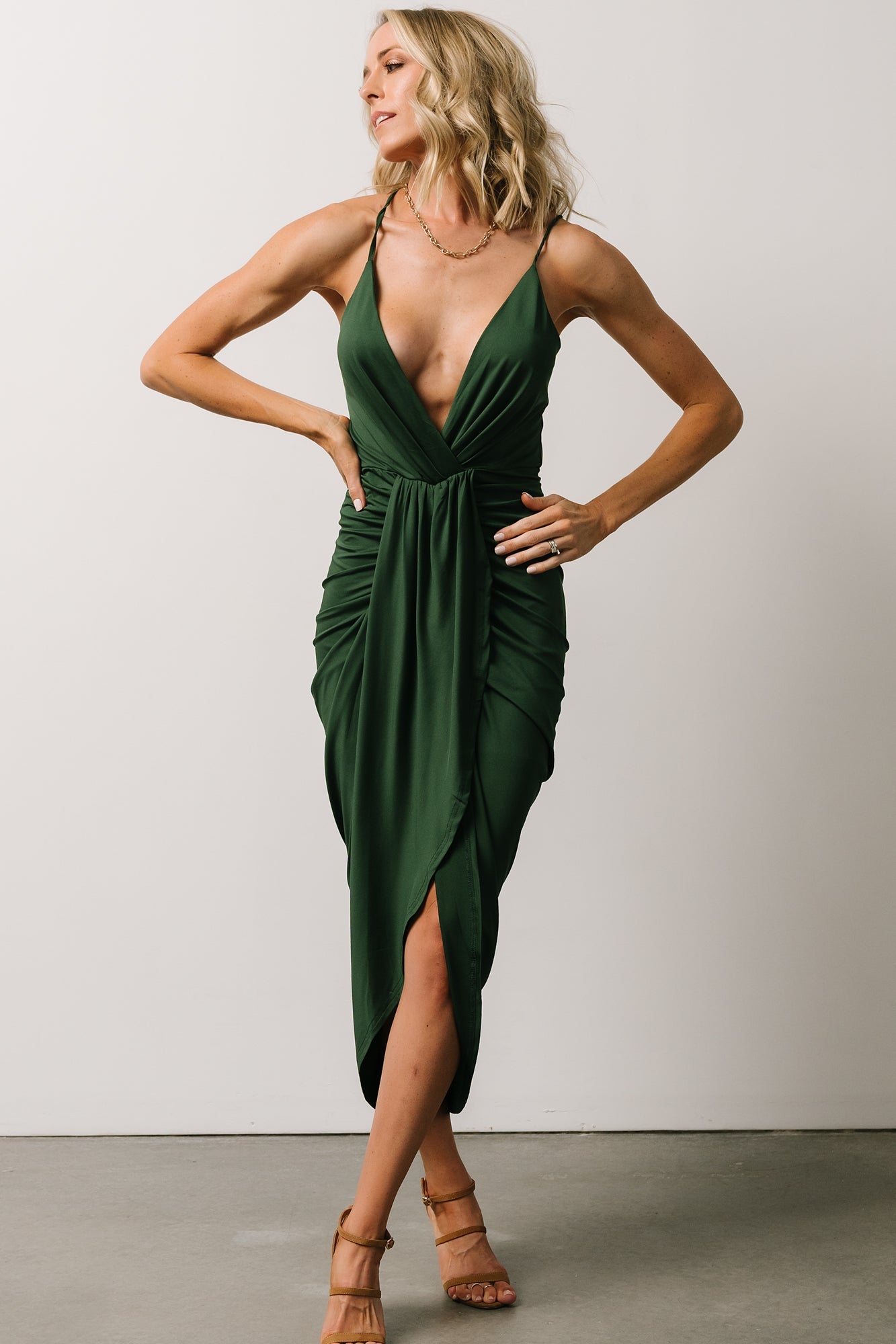 Tia Midi Dress | Green - Baltic Born