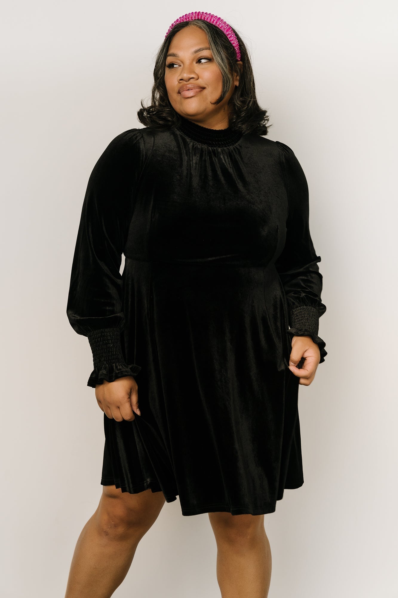 Tina Velvet Short Dress | Black - Baltic Born