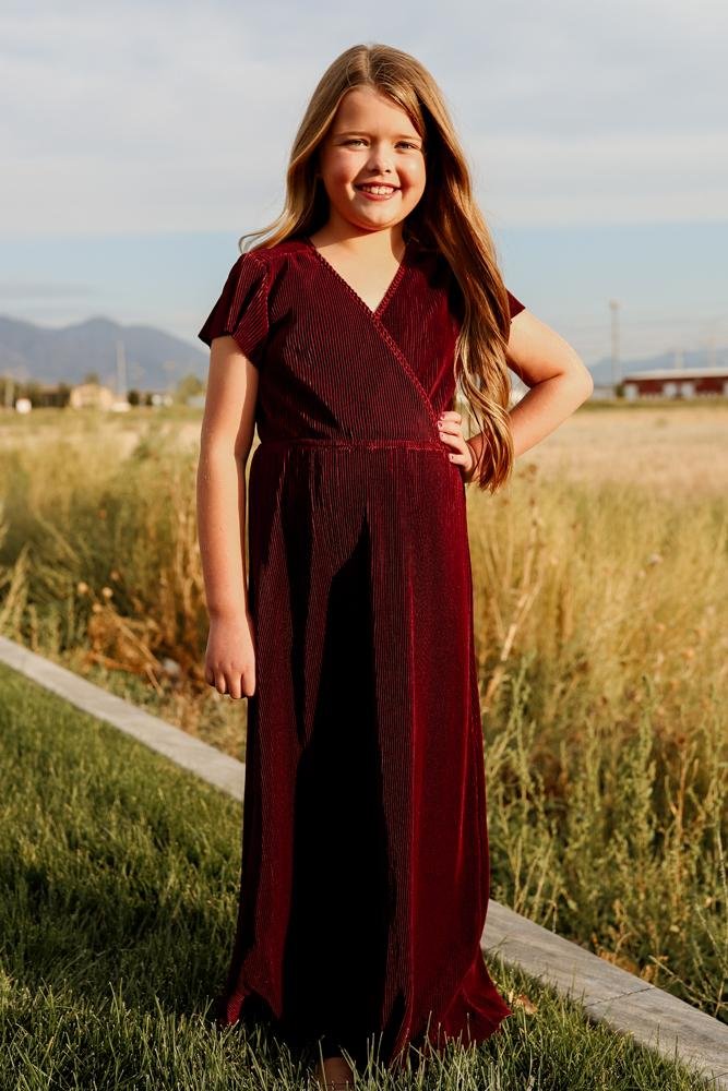 Youth Athena Pleated Maxi Dress | Mulberry - Baltic Born