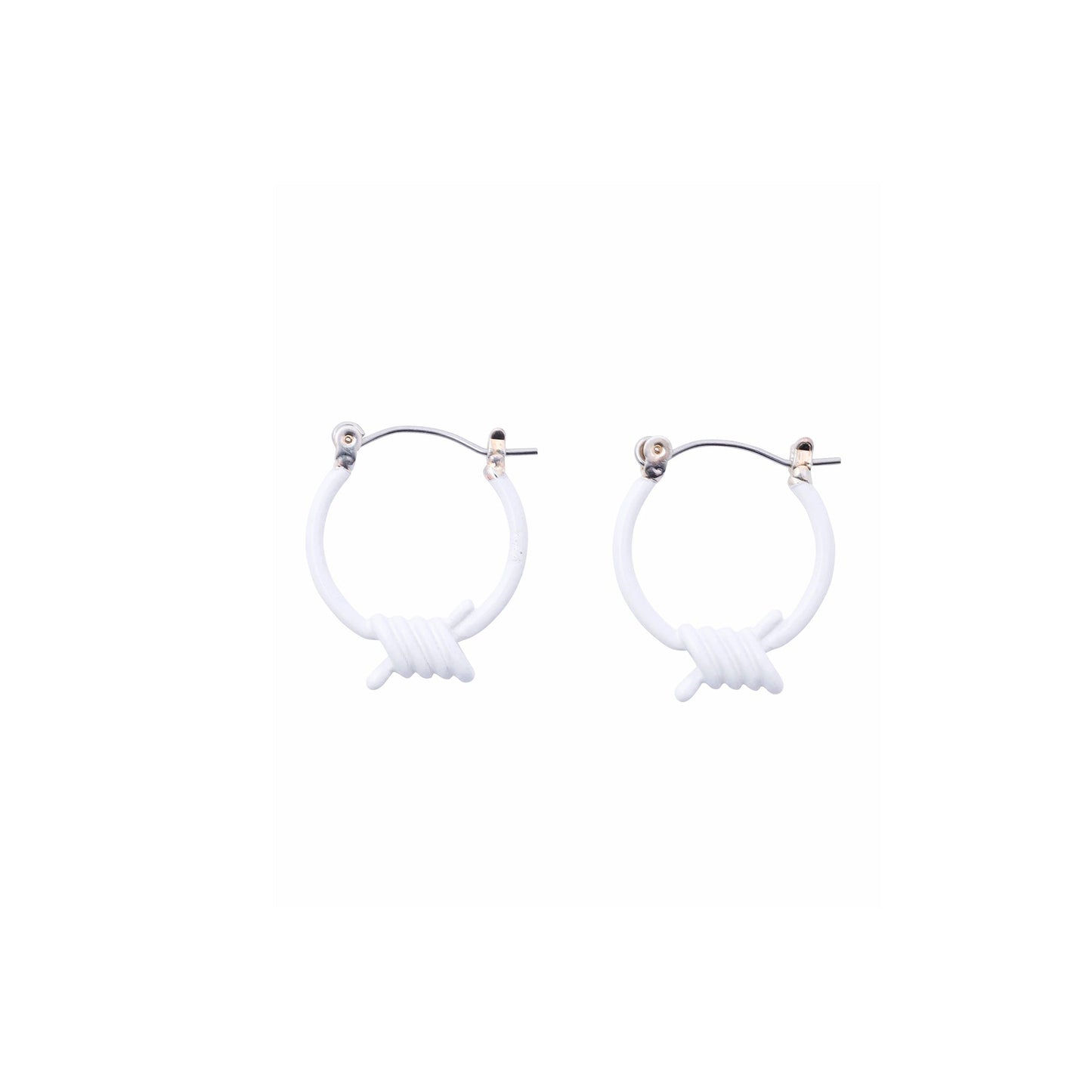 X Girl Womens Barbed Wire Earrings (White)