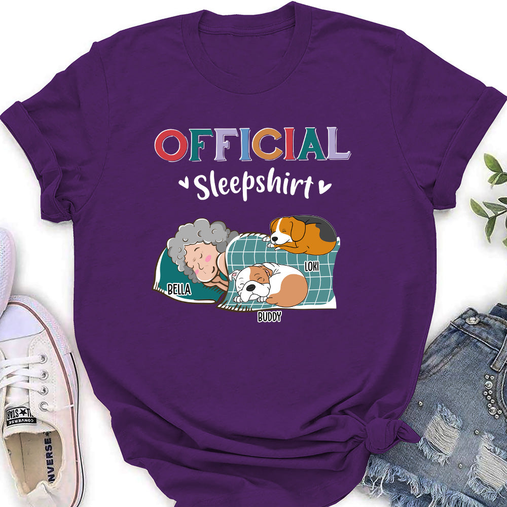 Dog Curled Up Sleepshirt - Personalized Custom Women's T-shirt