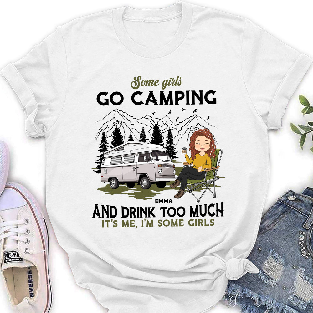 Camping And Drink 2 - Personalized Custom Women's T-shirt