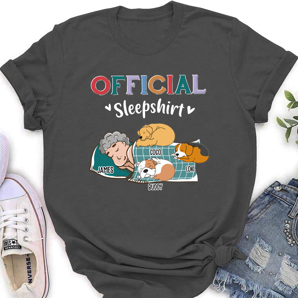 Dog Curled Up Sleepshirt - Personalized Custom Women's T-shirt