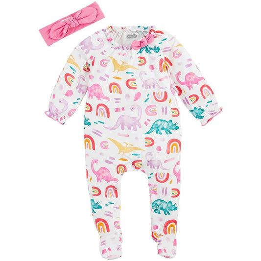 Mud Pie Dino Sleeper & Headband Set