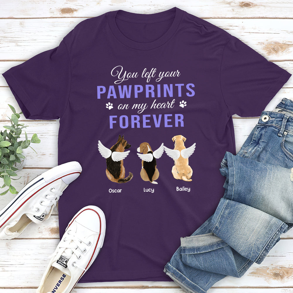 You Left Your Pawprints - Personalized Custom Unisex T-shirt