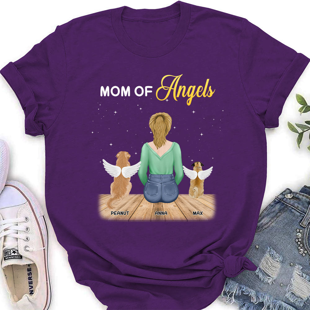 Mom Of Angels - Personalized Custom Women's T-shirt