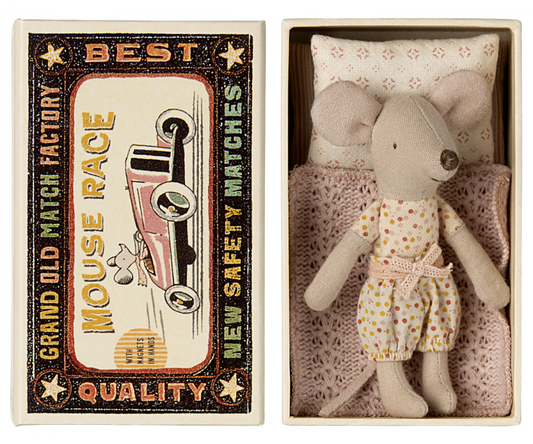 Maileg Little Sister Mouse in Matchbox