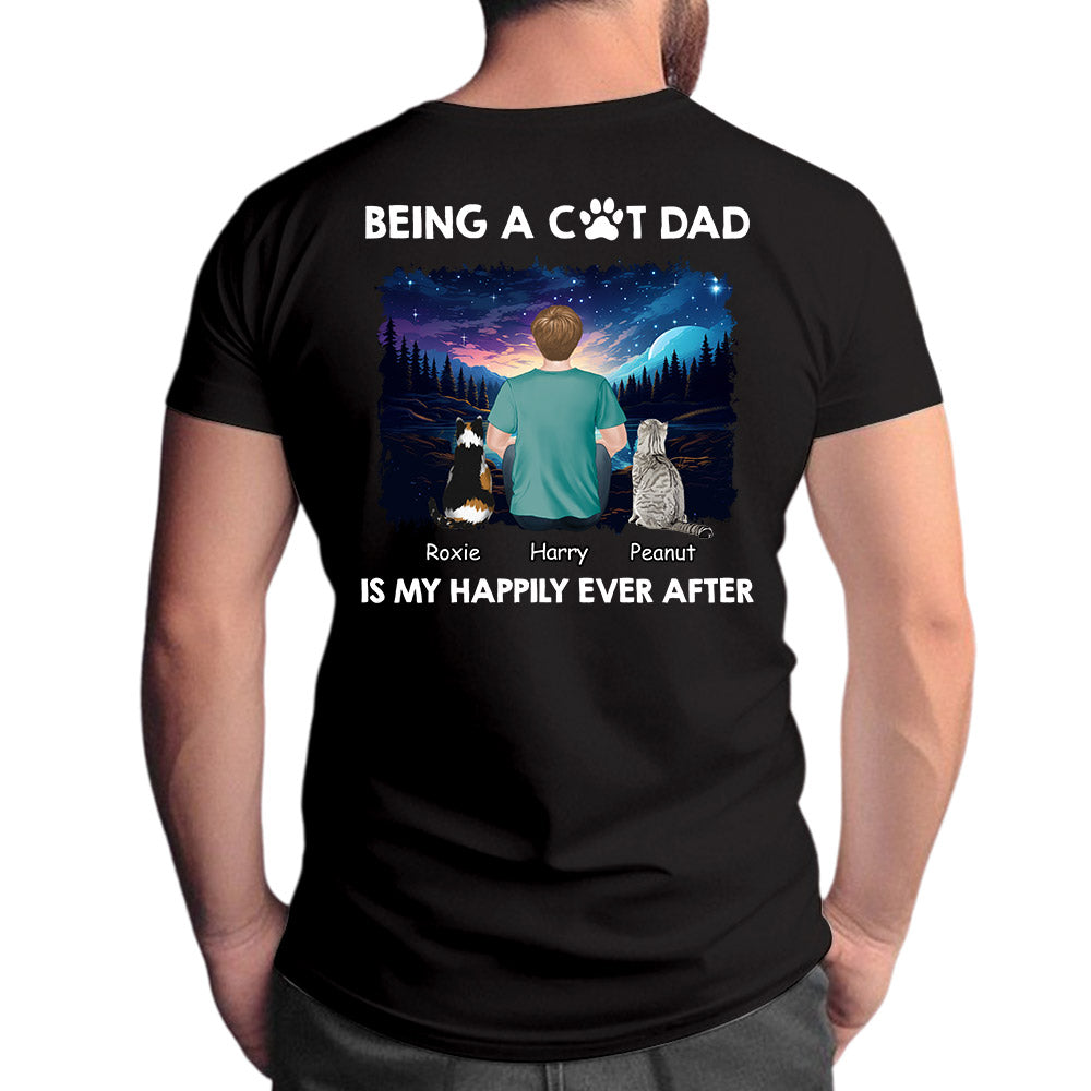 Happy Dad Together - Personalized Custom Premium T-shirt