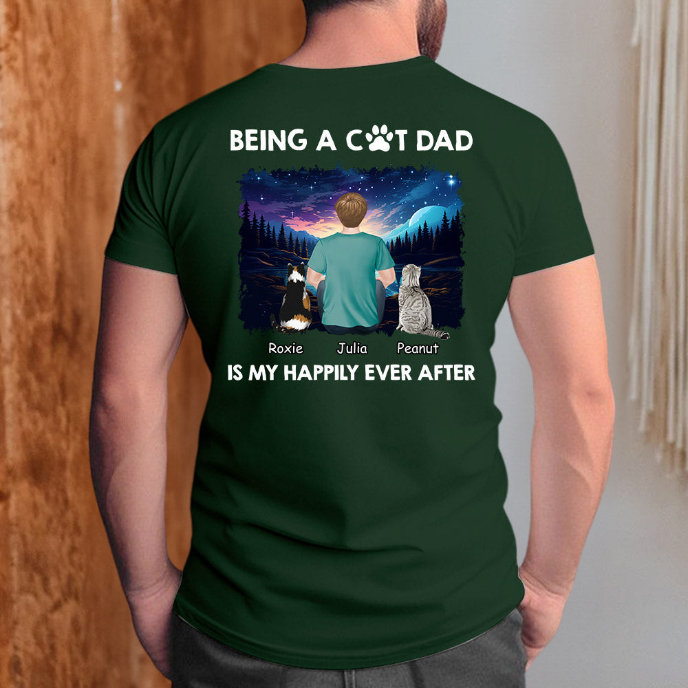 Happy Dad Together - Personalized Custom Premium T-shirt