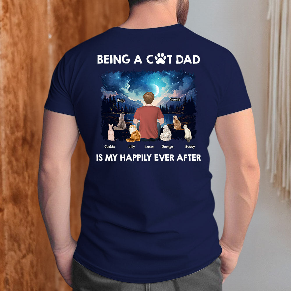 Happy Dad Together - Personalized Custom Premium T-shirt