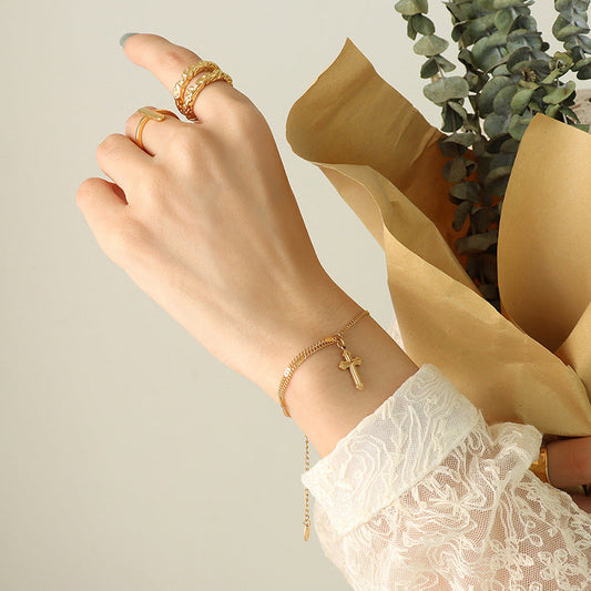 Simple Christian Cross Bracelet or Necklace