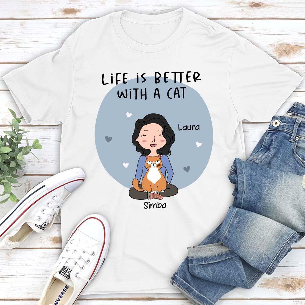Life Is Better Cartoon - Personalized Custom Unisex T-shirt