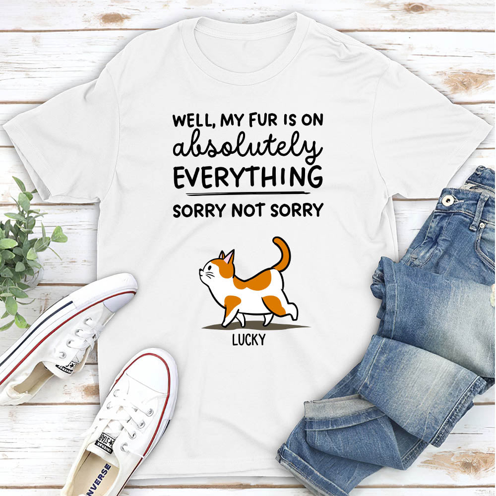 Cat Sorry Not Sorry - Personalized Custom Unisex T-shirt