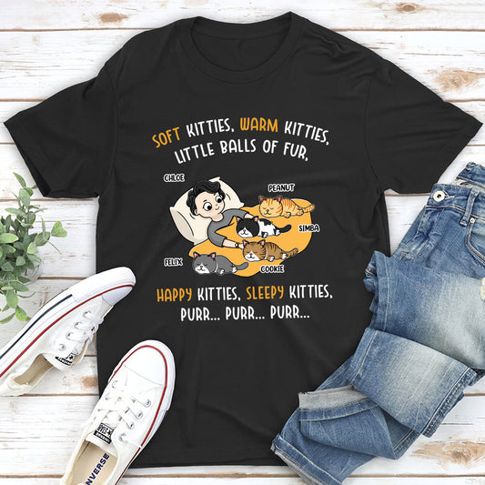 Happy Kitty Sleepy Kitty - Personalized Custom Unisex T-shirt