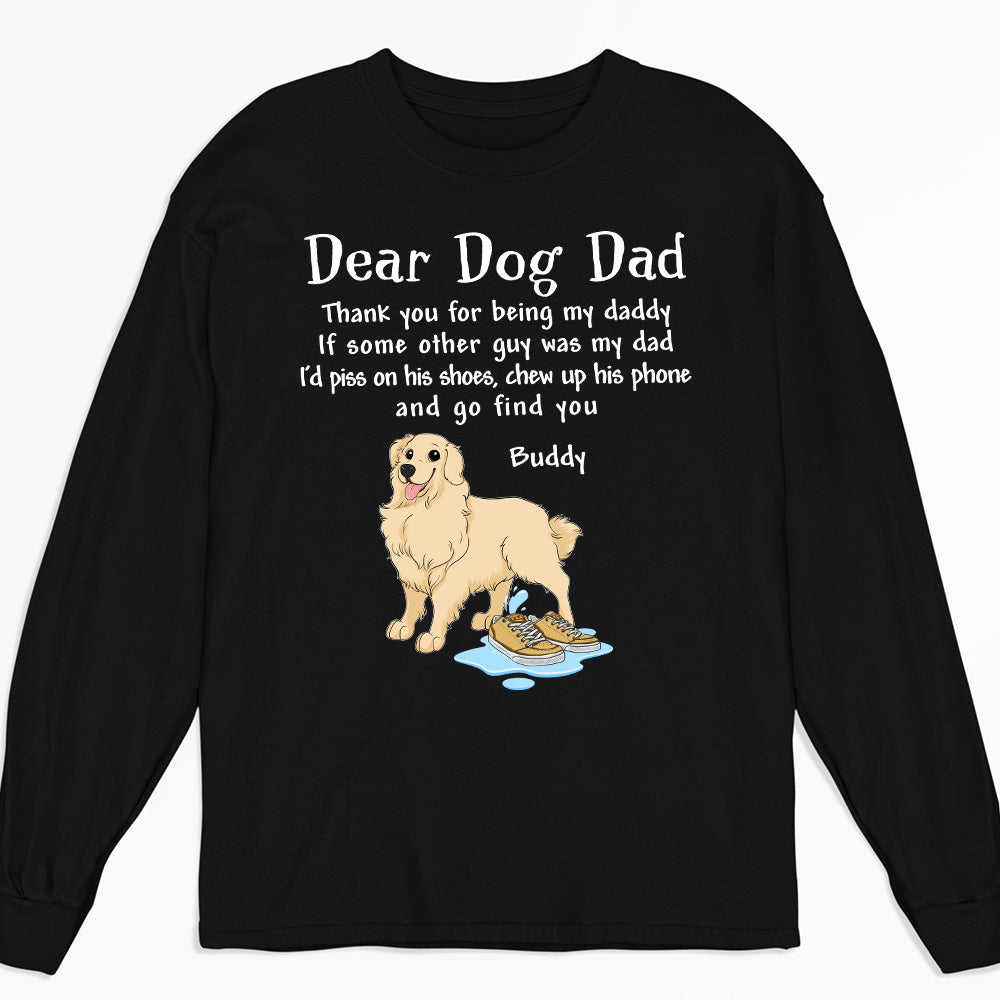 My Dearest Dad - Personalized Custom Long Sleeve T-shirt