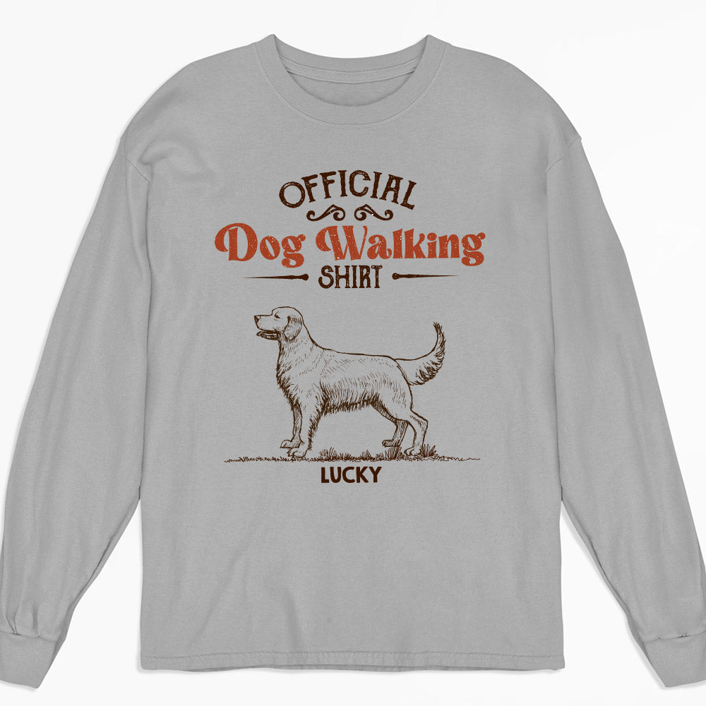Vintage Walking Shirt - Personalized Custom Long Sleeve T-shirt