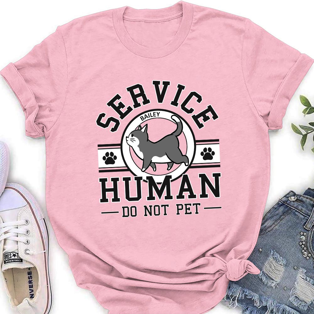 Cat Service Human Logo - Personalized Custom Women's T-shirt