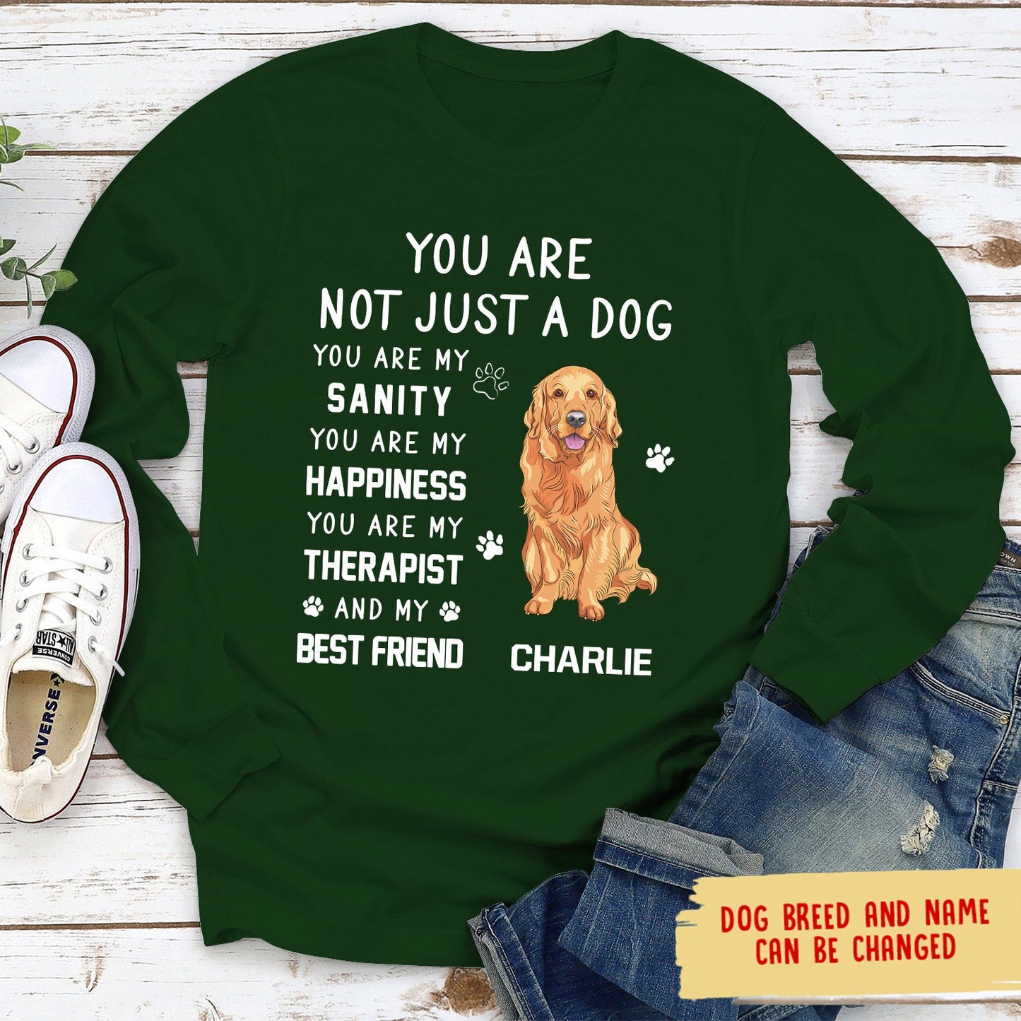 Not Just A Dog - Personalized Custom Long Sleeve T-shirt