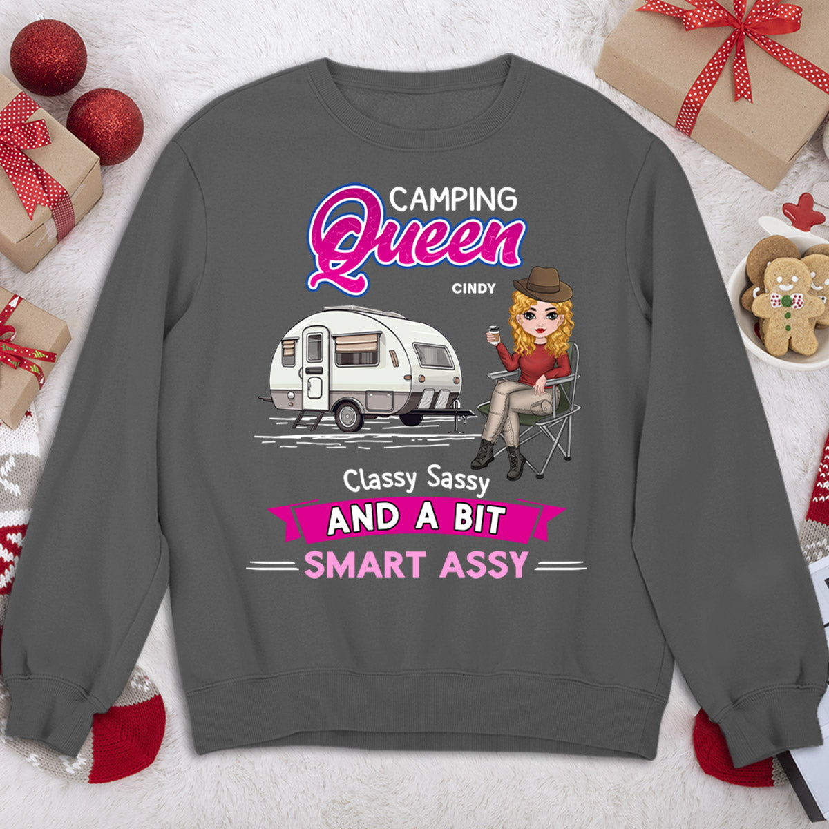 Camping Queen - Personalized Custom Sweatshirt