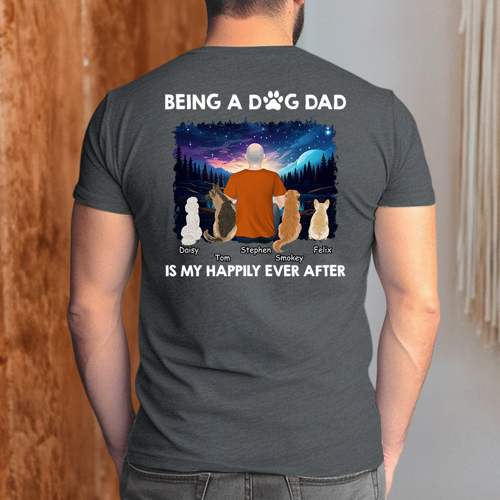 Happy Dad Together - Personalized Custom Premium T-shirt