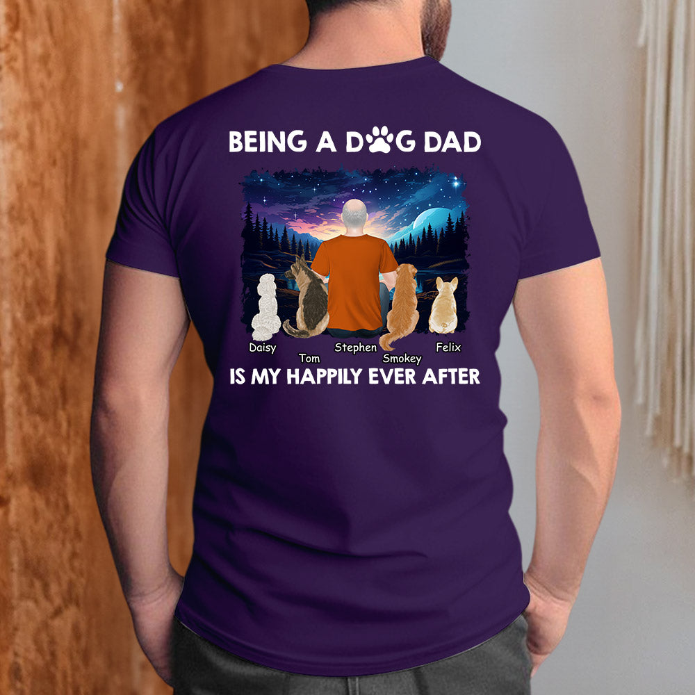 Happy Dad Together - Personalized Custom Premium T-shirt