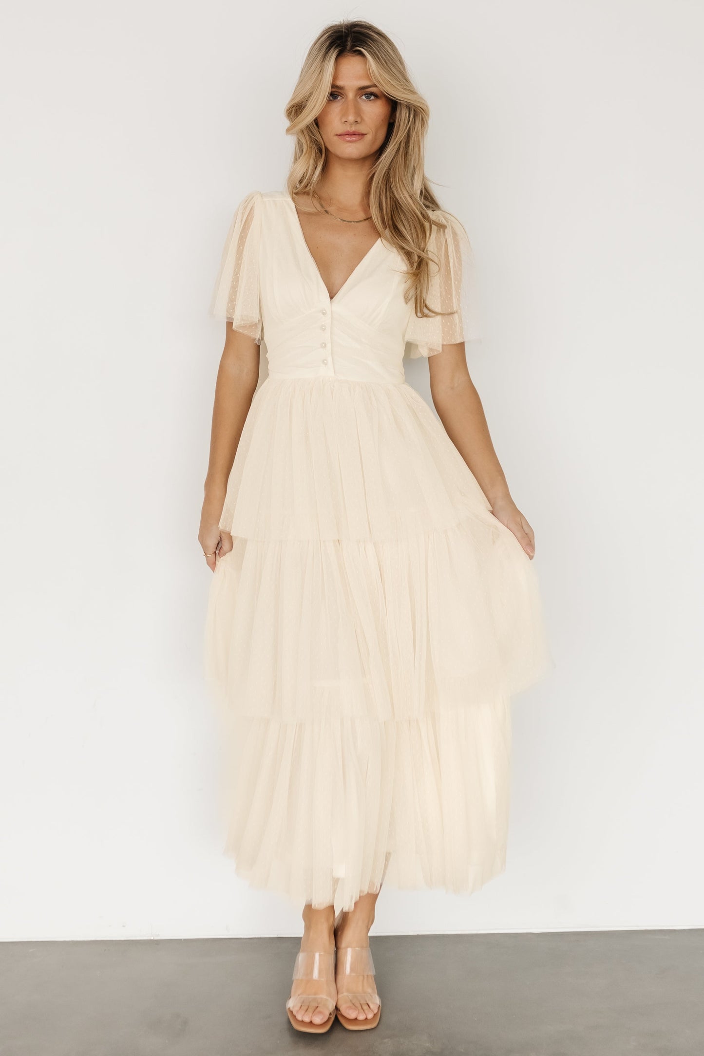 Starlet Tiered Maxi Dress | Cream