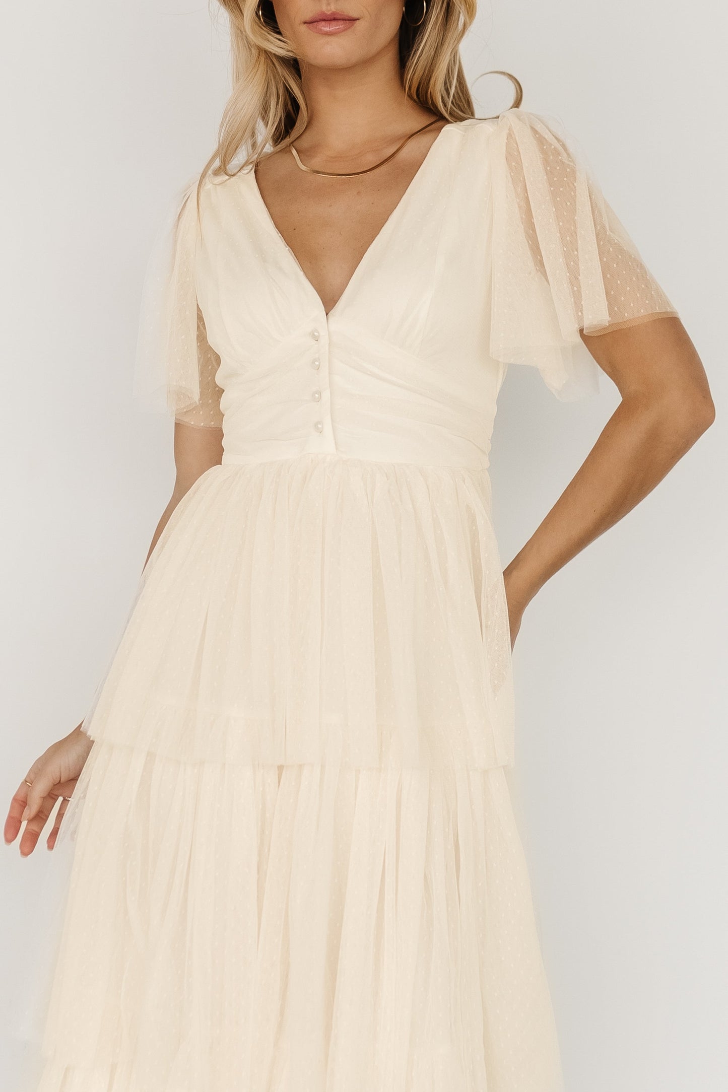 Starlet Tiered Maxi Dress | Cream