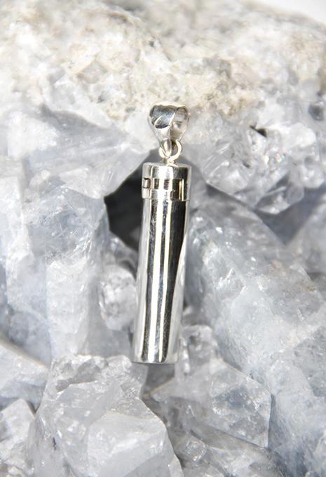 Pendant Perfume Bottle Plain Silver