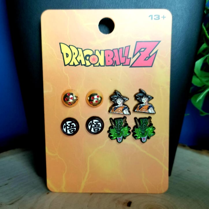 Dragon Ball Enamel Stud Earring 4 Pack