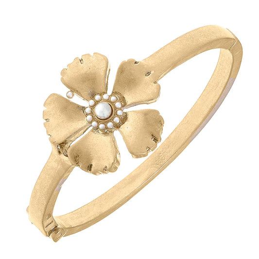 Tiana Flower Hinge Bangle