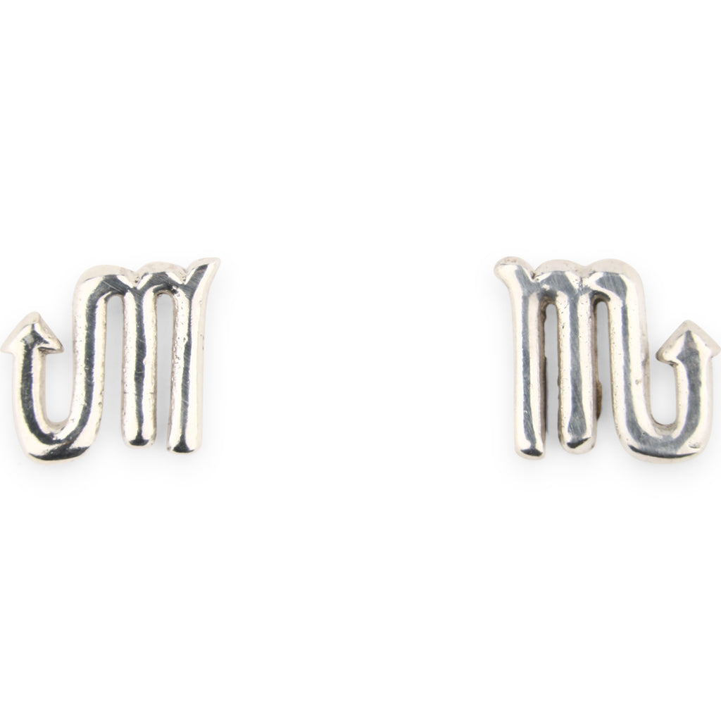 Earrings Stud Silver Zodiac