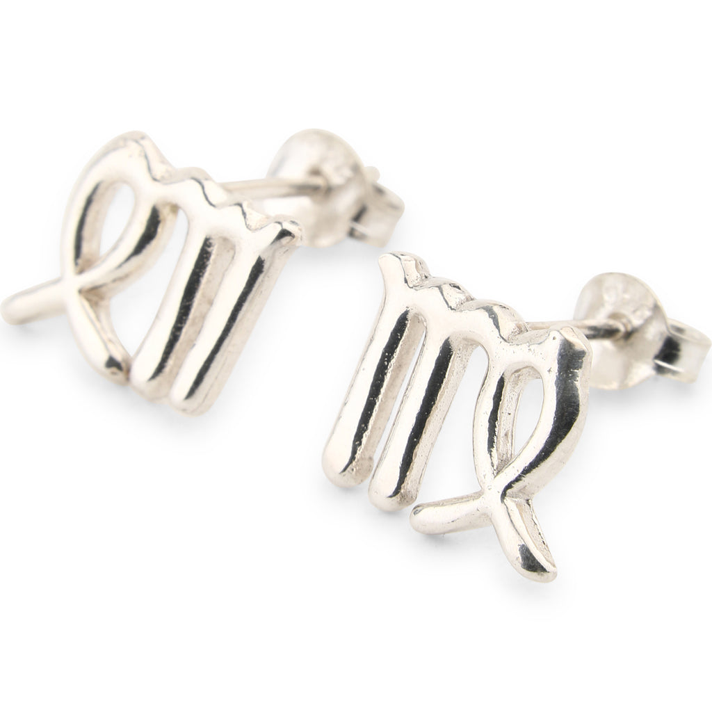Earrings Stud Silver Zodiac