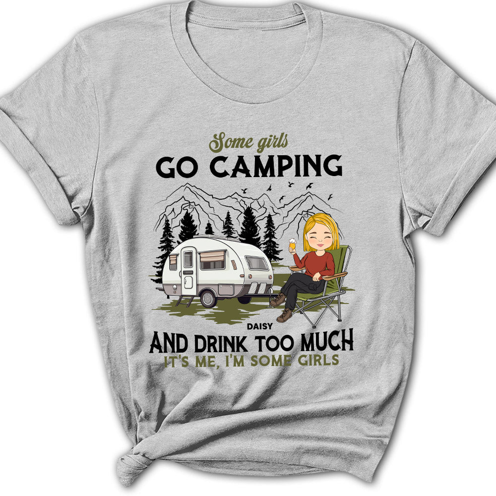 Camping And Drink 2 - Personalized Custom Women's T-shirt