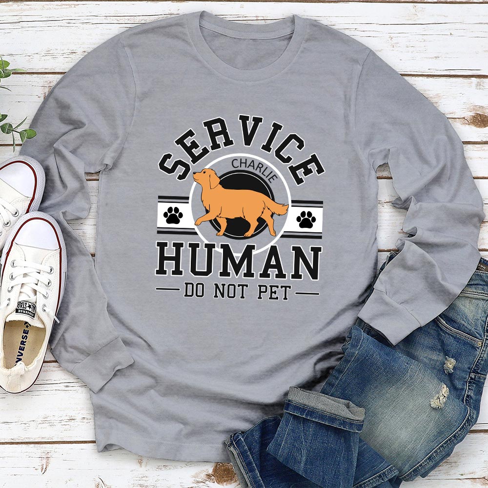 Service Human Logo- Personalized Custom Long Sleeve T-shirt