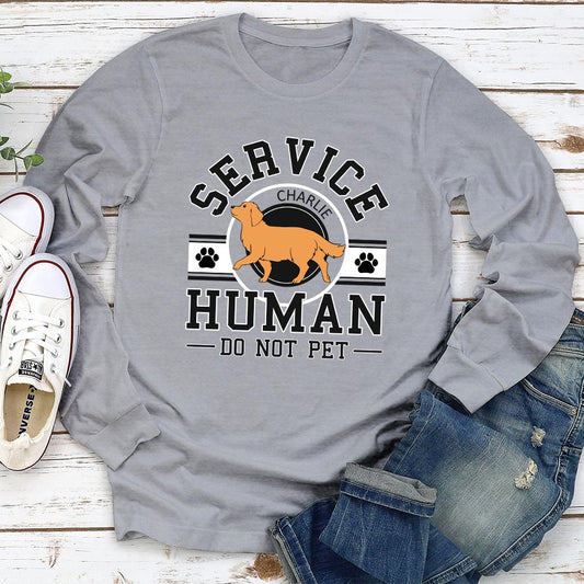 Service Human Logo- Personalized Custom Long Sleeve T-shirt