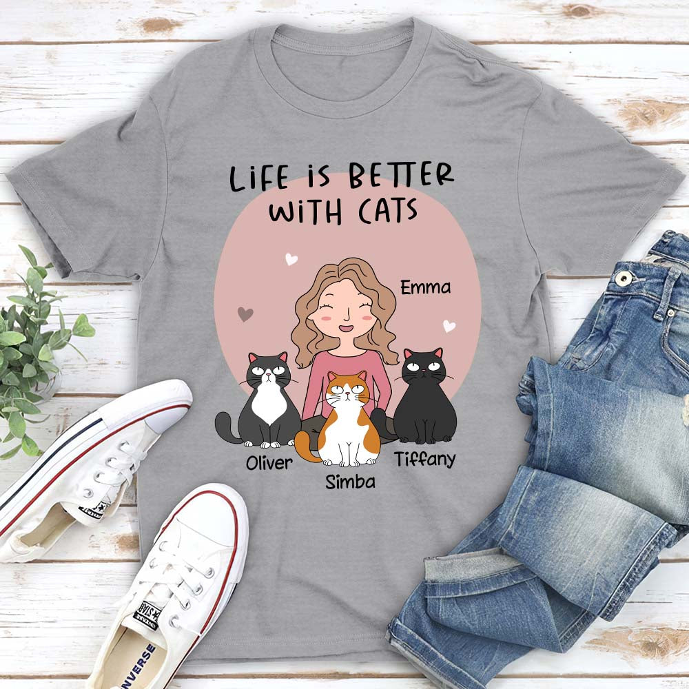 Life Is Better Cartoon - Personalized Custom Unisex T-shirt