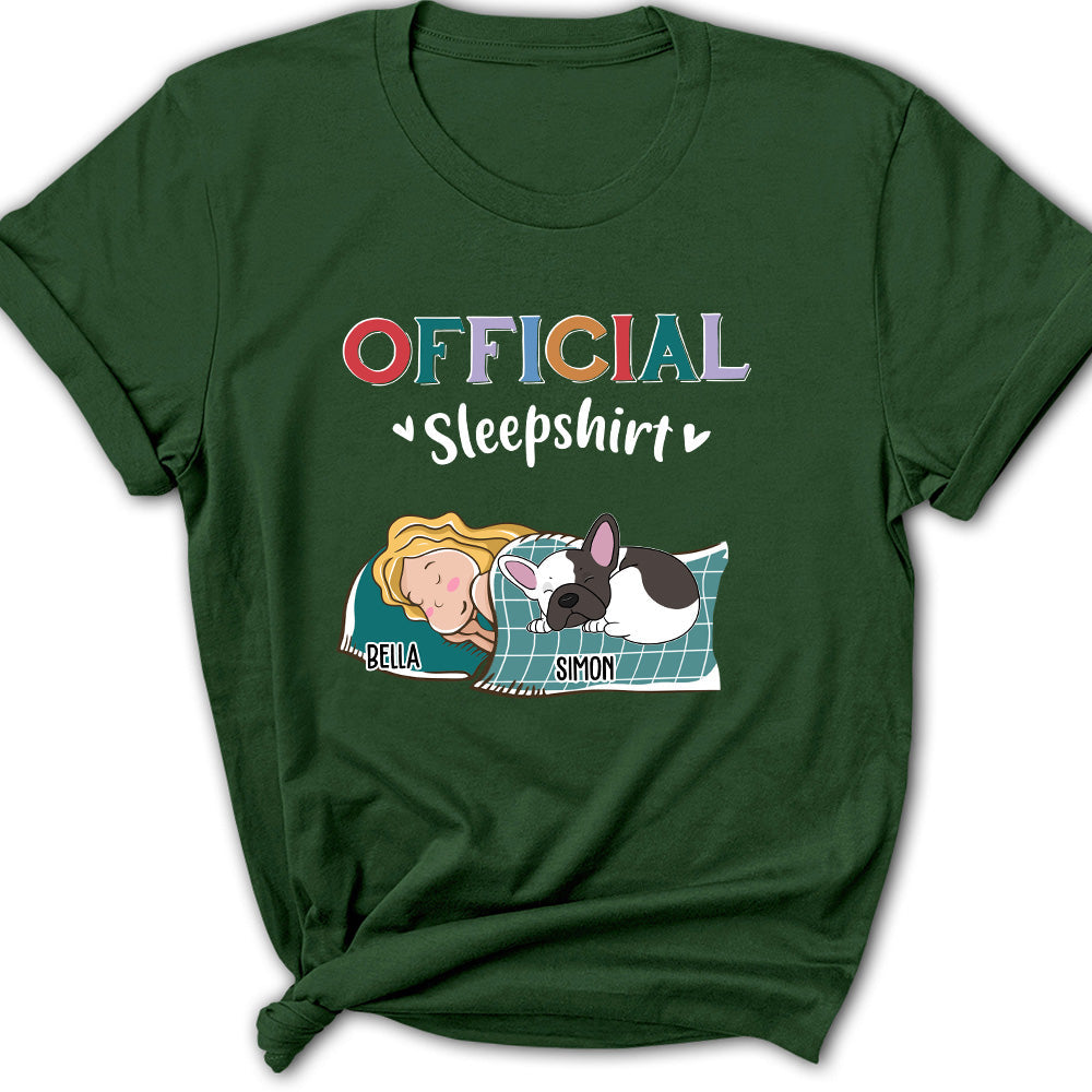 Dog Curled Up Sleepshirt - Personalized Custom Women's T-shirt