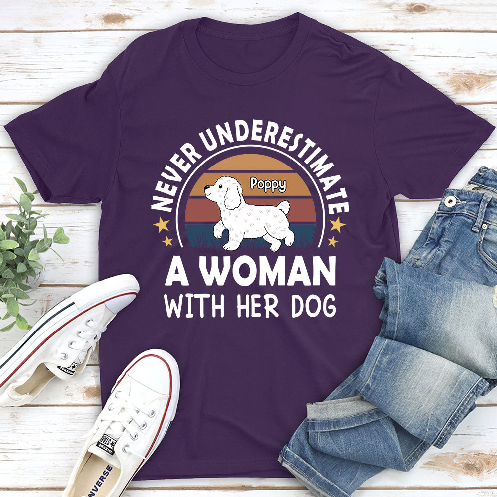 Woman With Dogs - Personalized Custom Unisex T-shirt