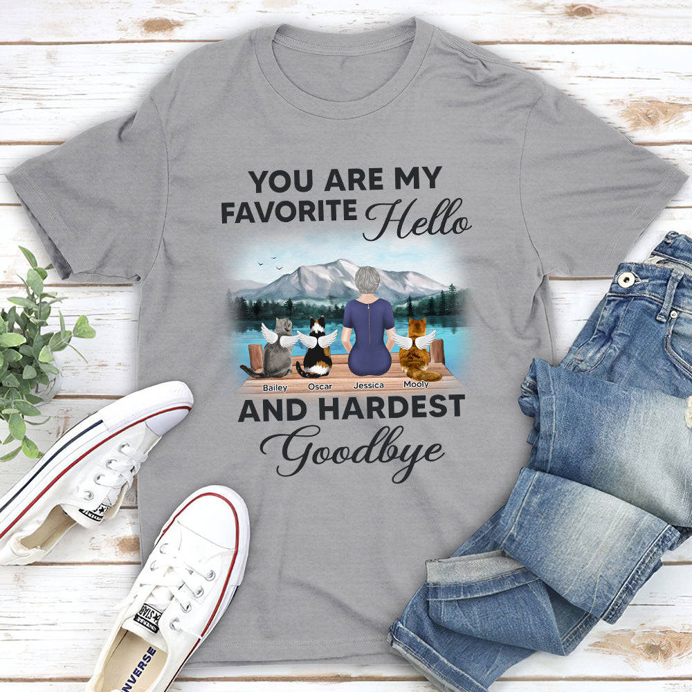 My Favorite Hello Memorial Cat - Personalized Custom Unisex T-shirt