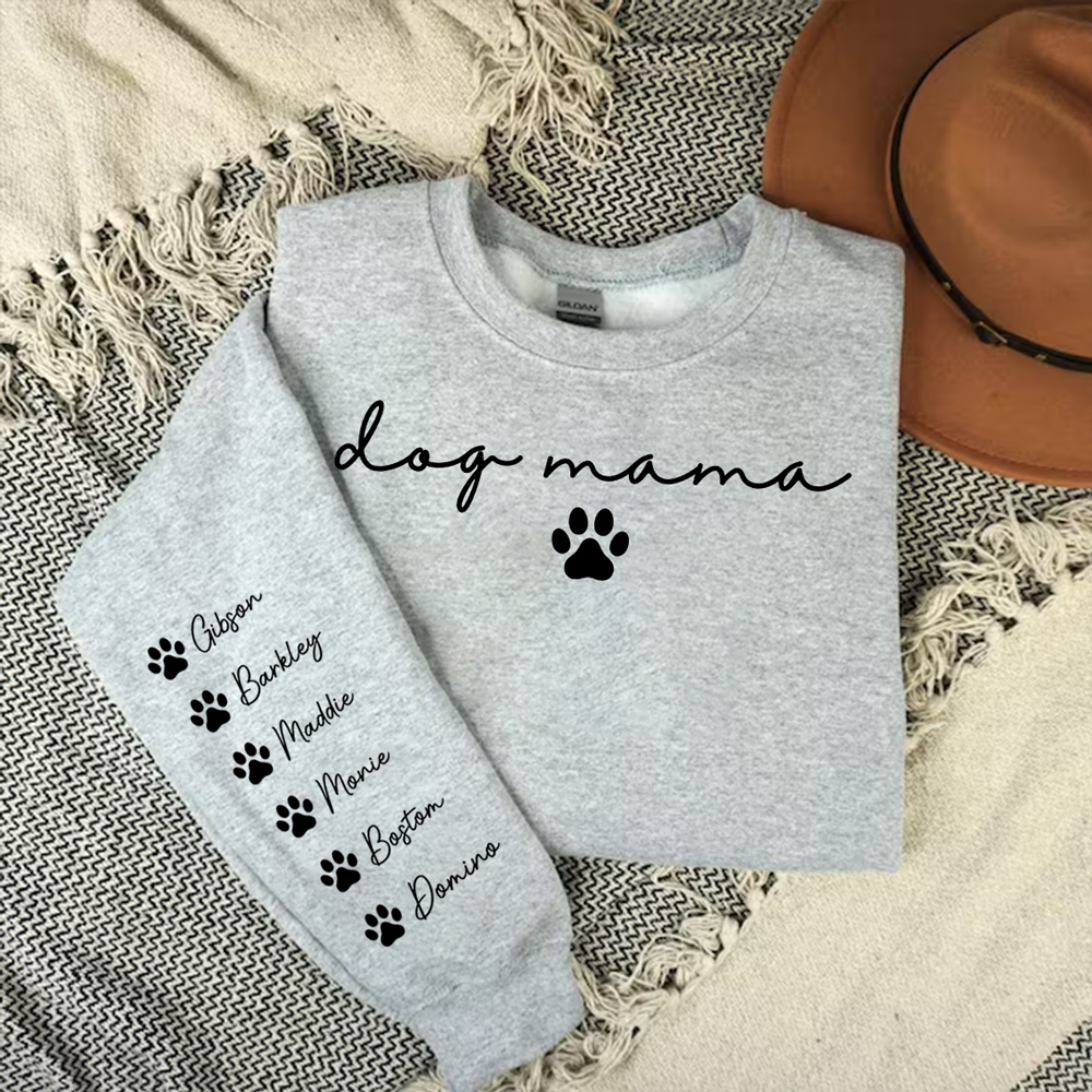 Dog Mama - Personalized Custom Long Sleeve T-shirt