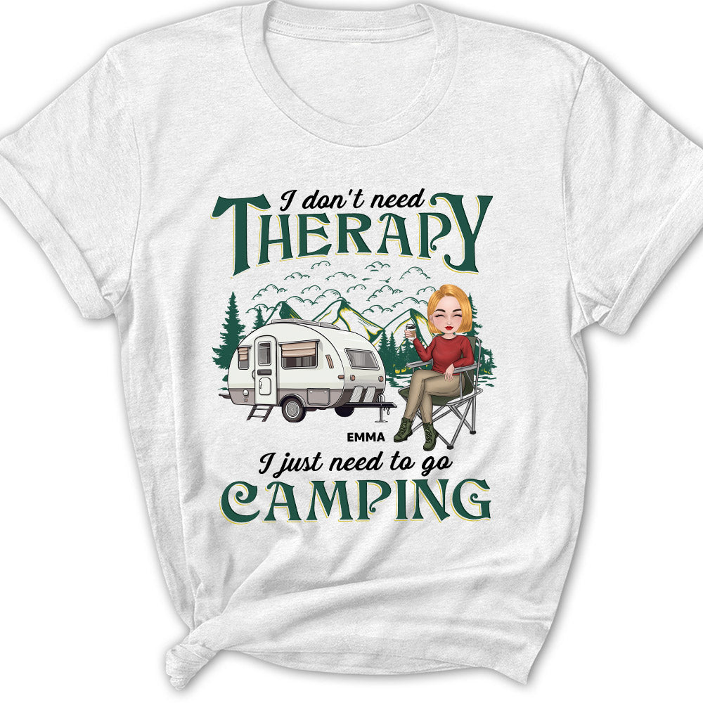 Therapy Camping - Personalized Custom Women's T-shirt