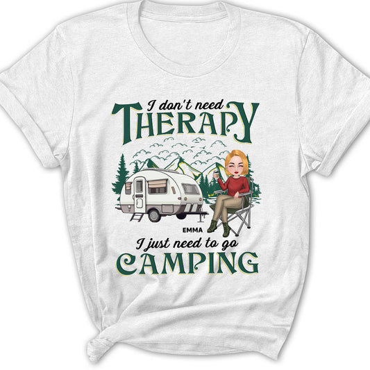 Therapy Camping - Personalized Custom Women's T-shirt