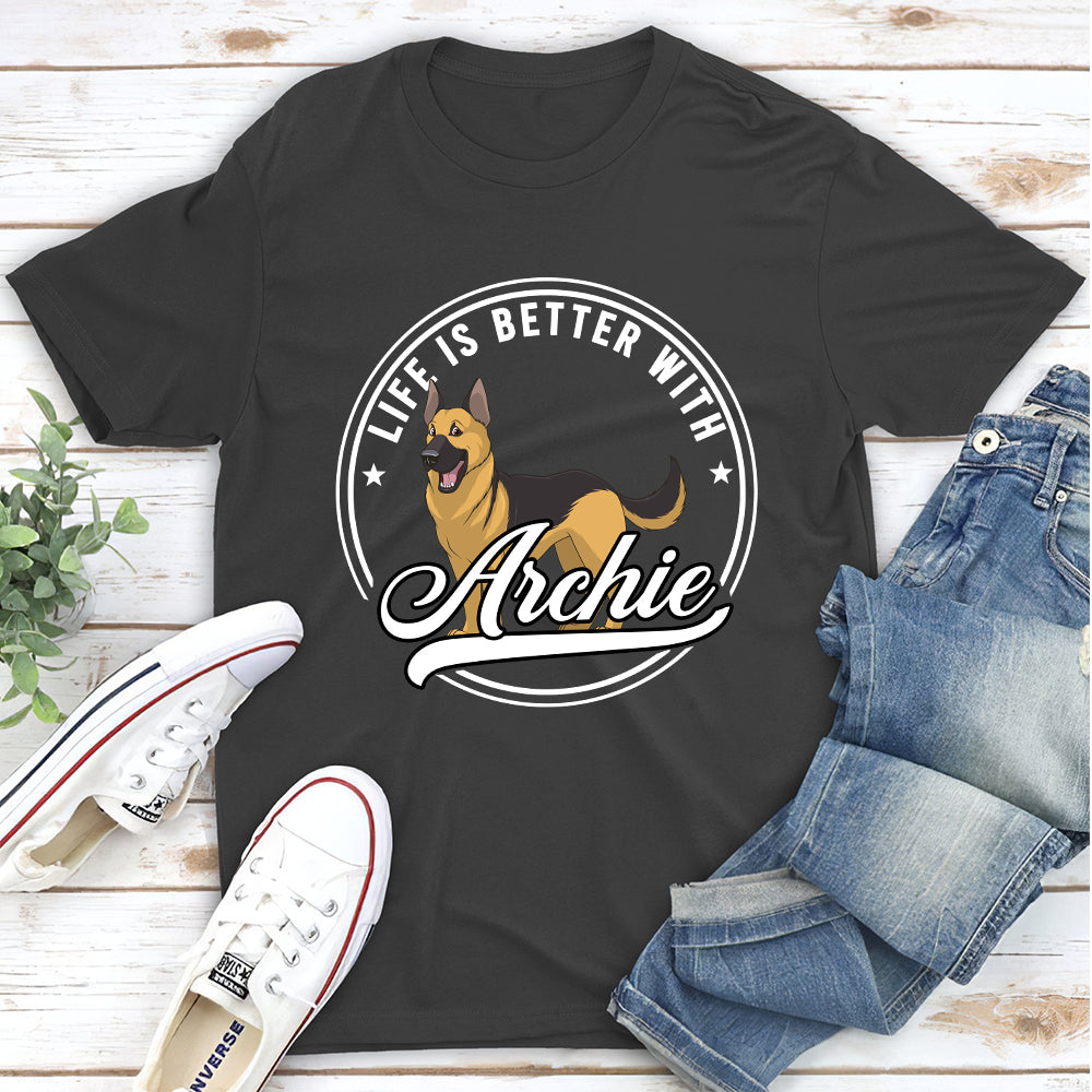 Life Is Better Logo  - Personalized Custom Unisex T-shirt