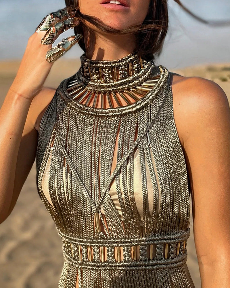 Women's Sexy Fashion Tassel Dress